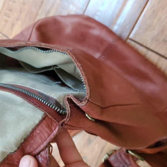 American Leather Co. Liberty Cognac Leather Backpack - Picture 15 of 16